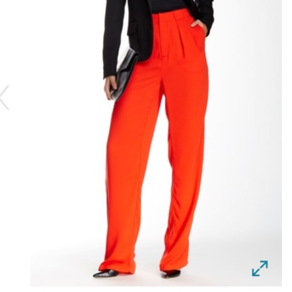 Red High Waist Pant